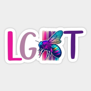 L G BEE T | LGBT | Bisexual Shirt Sticker